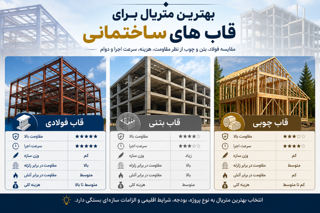 بهترین متریال برای قاب‌ های ساختمانی