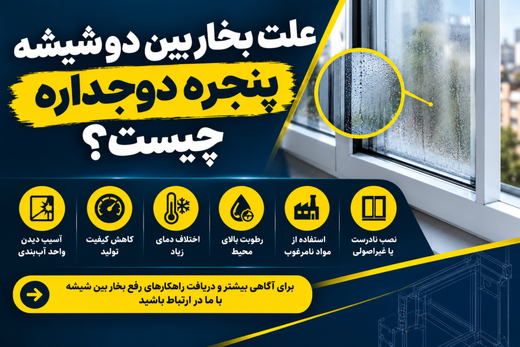 علت بخار بین دو شیشه پنجره دوجداره چیست؟
